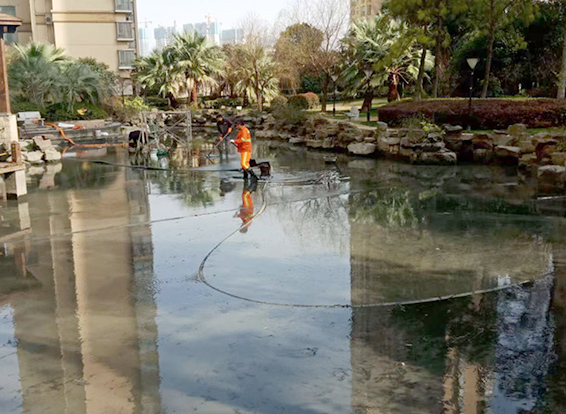 西固景观池淤泥清理